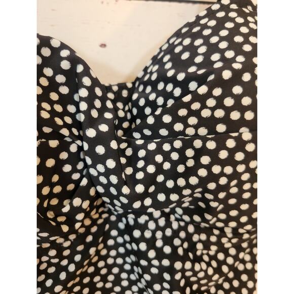 Catalina One Piece Swimsuit Rich Black Artic White Polka Dot Women's Size Small - Picture 6 of 11